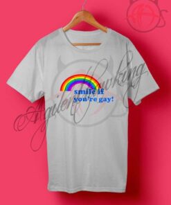 Smile If You Are Gay Fun LGBT Graphic T Shirt