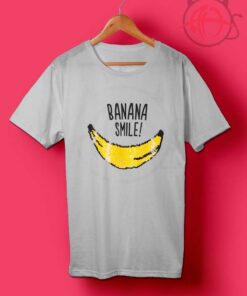 Banana Smile Fruit Print T Shirt