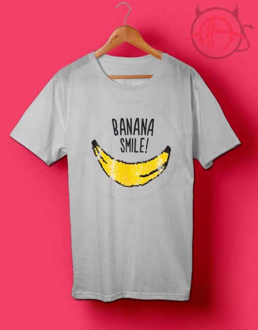 Banana Smile Fruit Print T Shirt