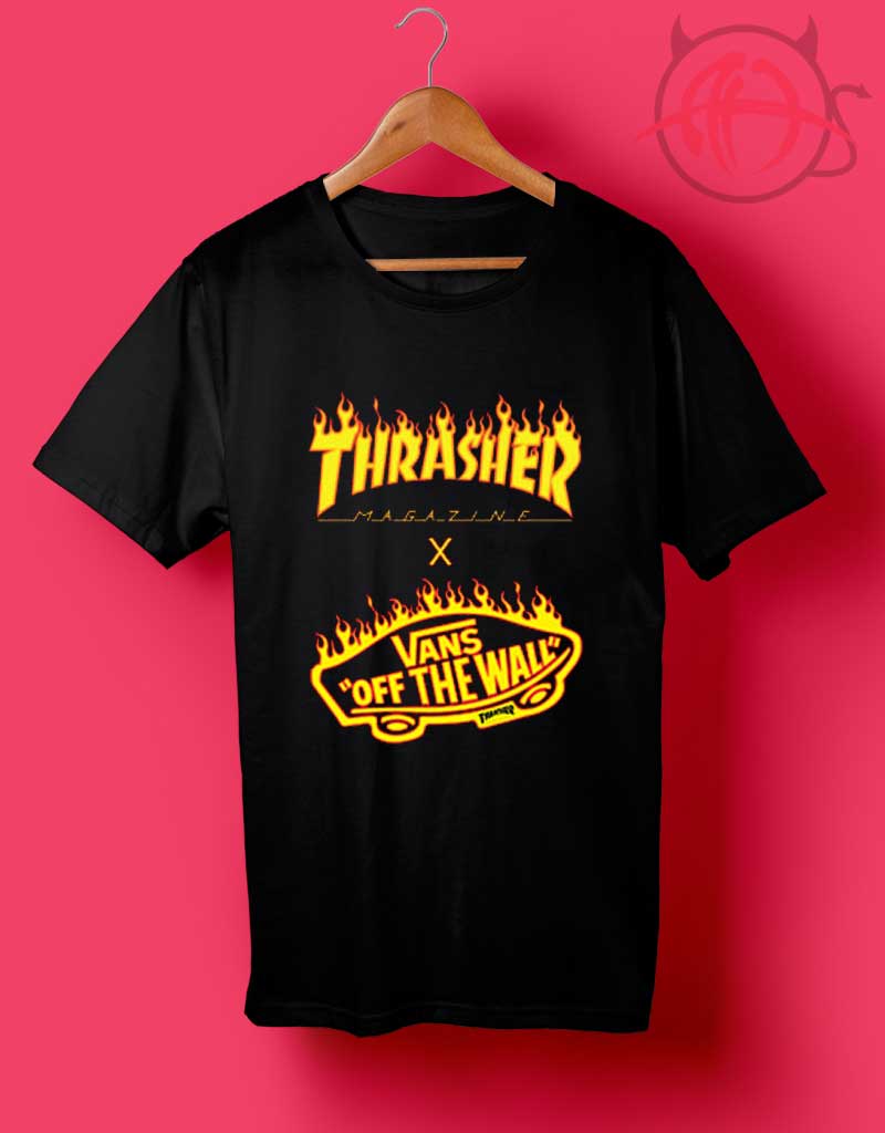 besejret rutine Vise dig Trend Fashion Vans x Thrasher 2017 Collaboration T Shirt