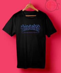 Thrasher Blue Flame Black