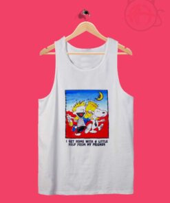 Vintage 1990s Bootleg Bart Simpson Calvin Tank Top Design Ideas