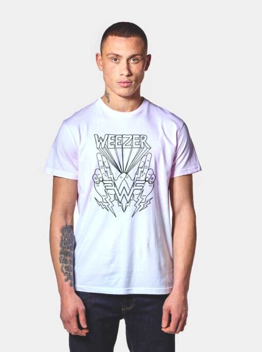 Weezer Lightning Hands T Shirt