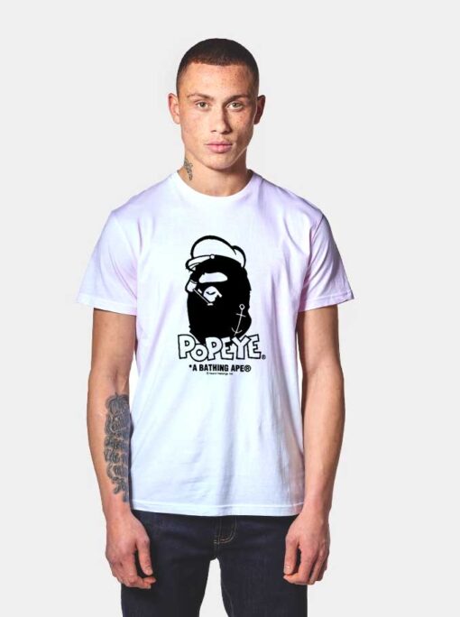 A Beating Ape Bape Popeye Collaborate T Shirt