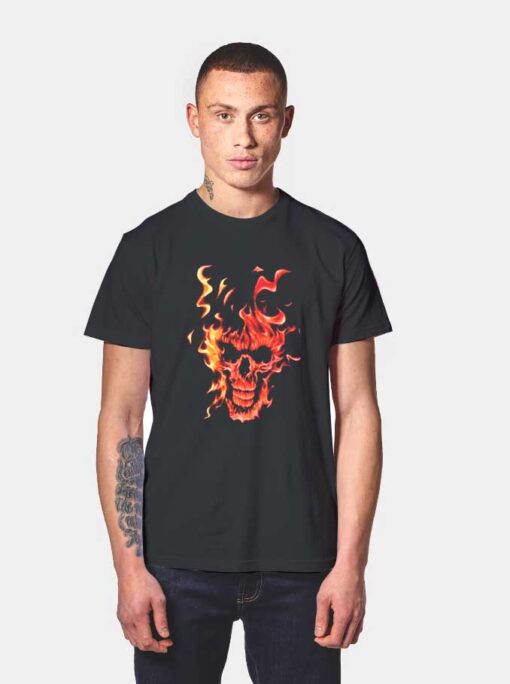 Heron Preston Red Fire Skull