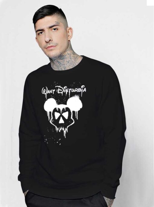 Want Distrubia Mickey Mouse Sweatshirt