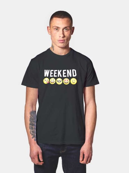 Weekend Emoji T Shirt