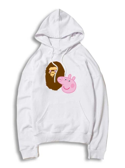 A Bathing Ape Bape Head X Peppa Pig Parody Hoodie