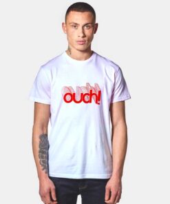 Ouch Red Printed T Shirt