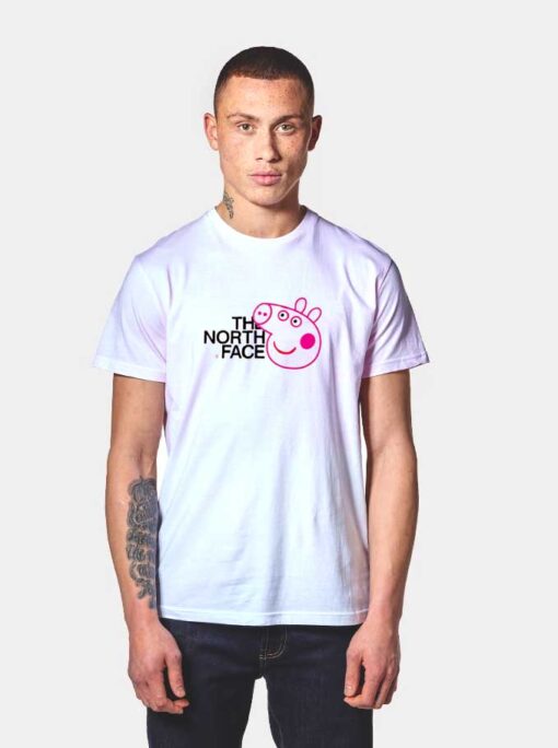 The North Face X Pig Peppa Parody T Shirt