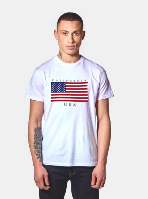 USA California State Flag T Shirt