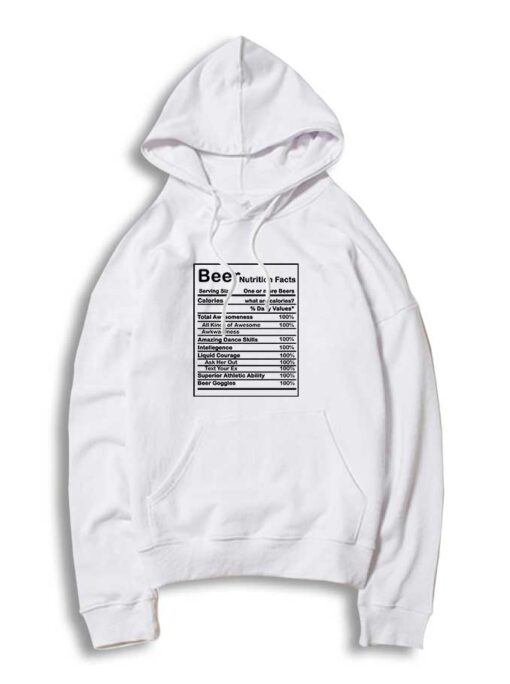 Beer Nutrition Facts Hoodie