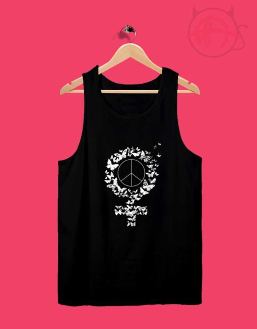 Peace Womens Day Butterfly Tank Top Design Ideas