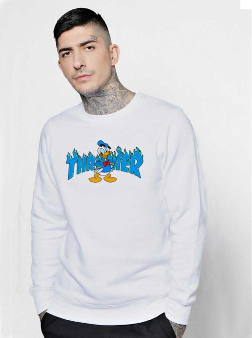 Donald Duck Thrasher Collab Sweatshirt