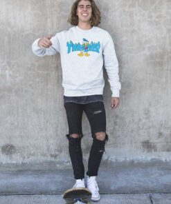 Donald Duck Thrasher Collab Sweatshirt1