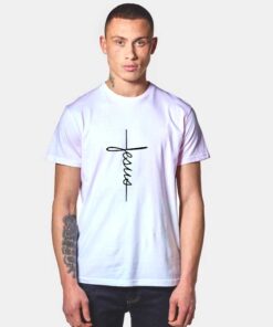 Vertical Cross Religious Jesus T Shirt