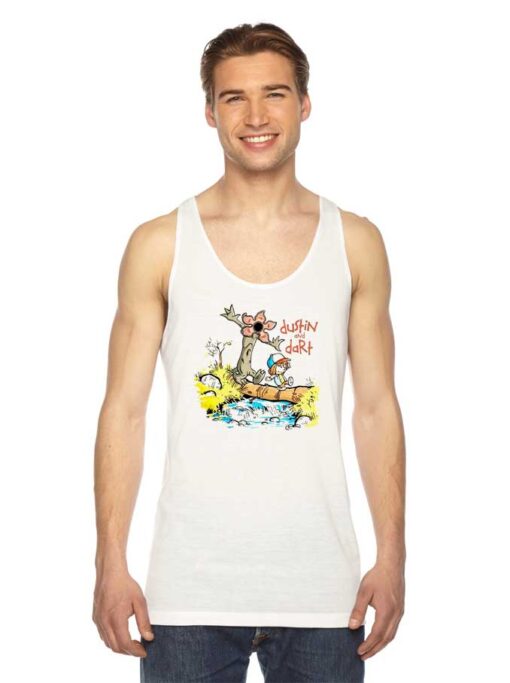 Dustin and Dart Calvin Hobbes Tank Top