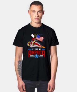 I Love My America Snoopy Independence Day T Shirt