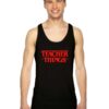 Teacher Stranger Things Logo Tank Top