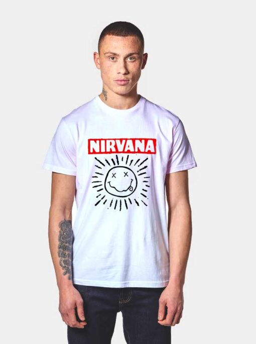 Nirvana Smiley Burst T Shirt