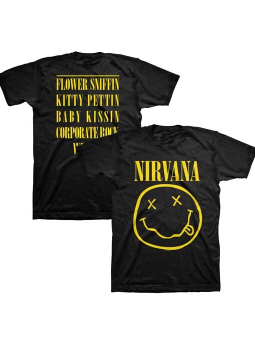 Nirvana Smiley Face T Shirt1