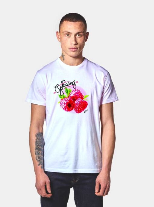 Raspberry White T Shirt