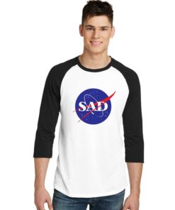 Sad Goodbye NASA Sleeve Raglan Tee