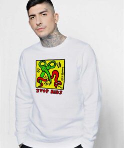 Stop AIDS 1989 Vintage Sweatshirt Keith Haring