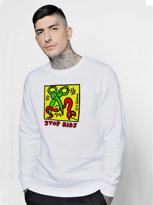 Stop AIDS 1989 Vintage Sweatshirt Keith Haring