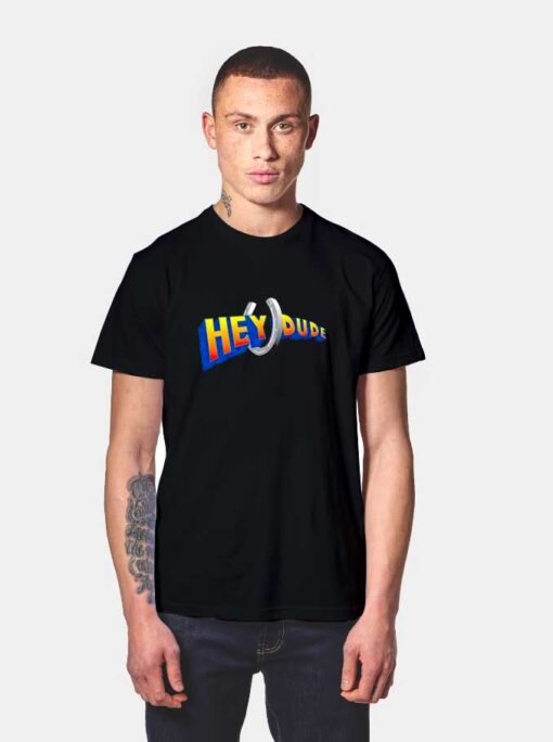 Hey Dude Distressed Logo T Shirt