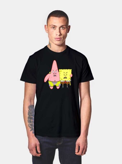 Beavis Butthead x Spongebob T Shirt