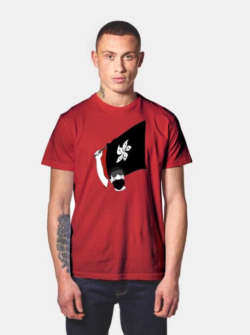 Black Hong Kong Flag T Shirt