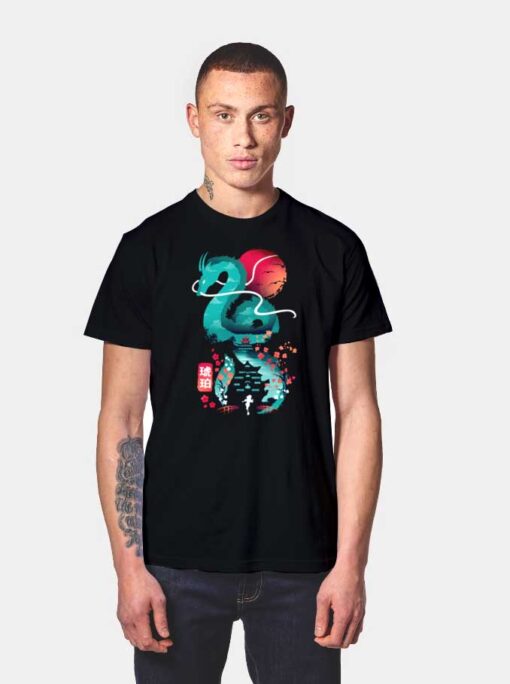 Haku Ukiyoe Dragon T Shirt