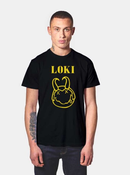 Loki Nirvana Logo T Shirt