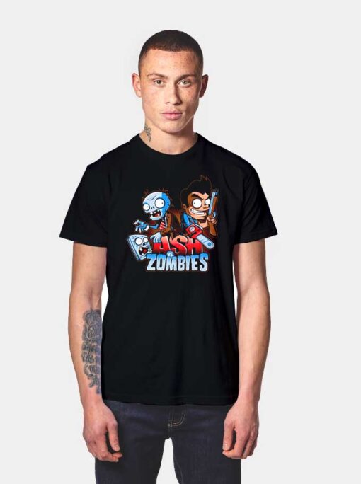 Ash vs Zombies Parody T Shirt