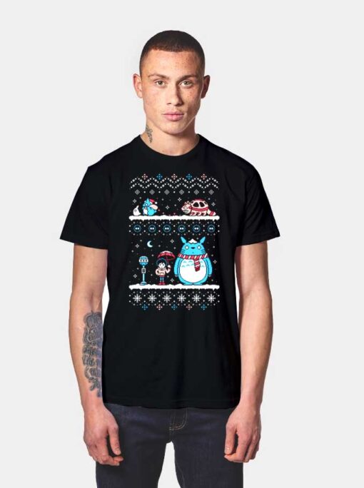 Forest Spirit Holiday Totoro T Shirt