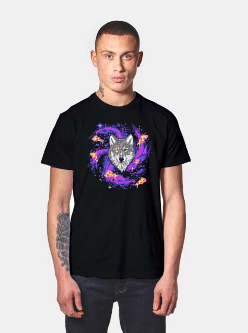 Galactic Pizza Wolf T Shirt