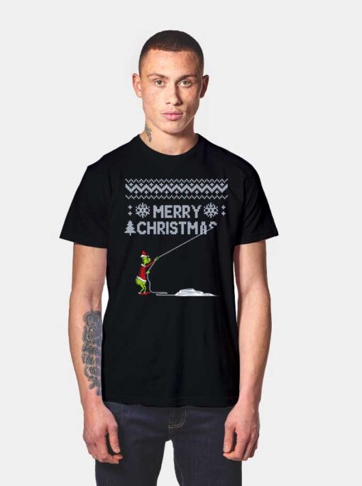 Grinch Stealing Merry Christmas T Shirt