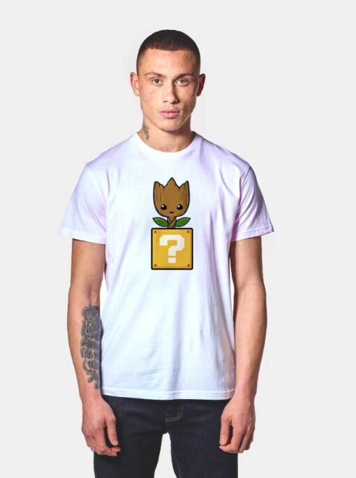 Groot Galaxy Power Up T Shirt