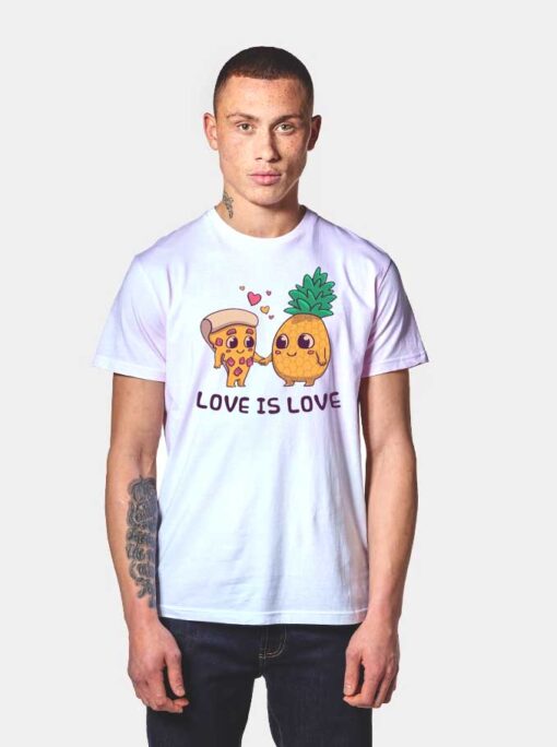 Love Is Love Pizza T Shirt