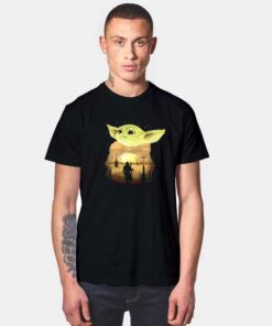 Mandalorian Baby Yoda Sunset T Shirt