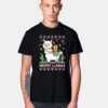 Merry Llamas Christmas T Shirt