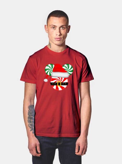 Mickey Mouse Santa Candy T Shirt