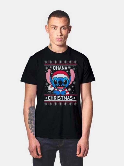 Ohana Christmas Stitch T Shirt