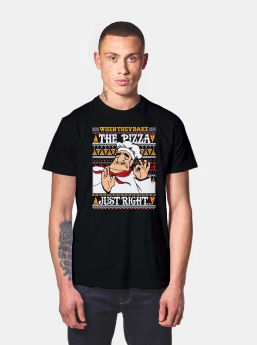 Pizza Baker Christmas T Shirt