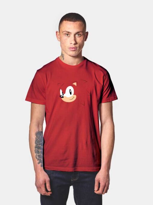 Red Hedgehog Head T Shirt