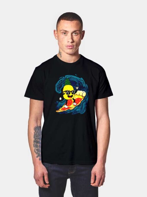 Surfing Pineapple Pizza T Shirt