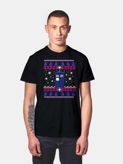 Tardis In The Space Christmas T Shirt