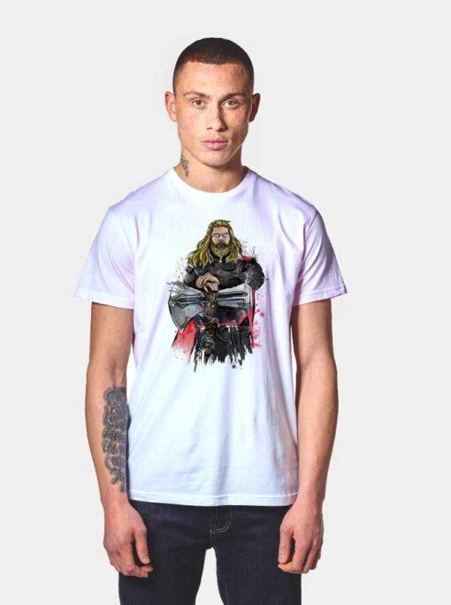 Thor God Watercolor T Shirt