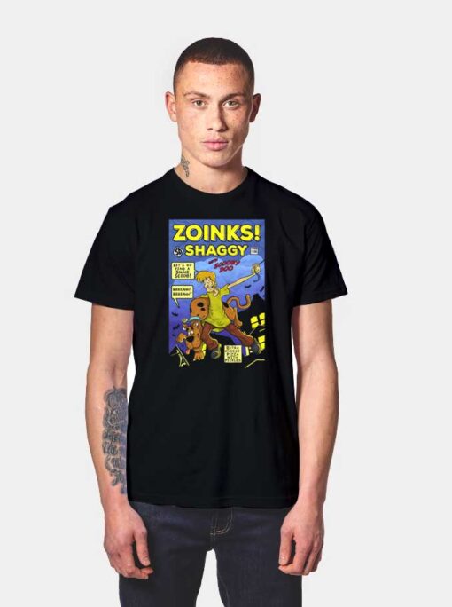 Zoinks Shaggy With Scooby Doo T Shirt